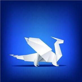 Arta de origami - dragon de hârtie