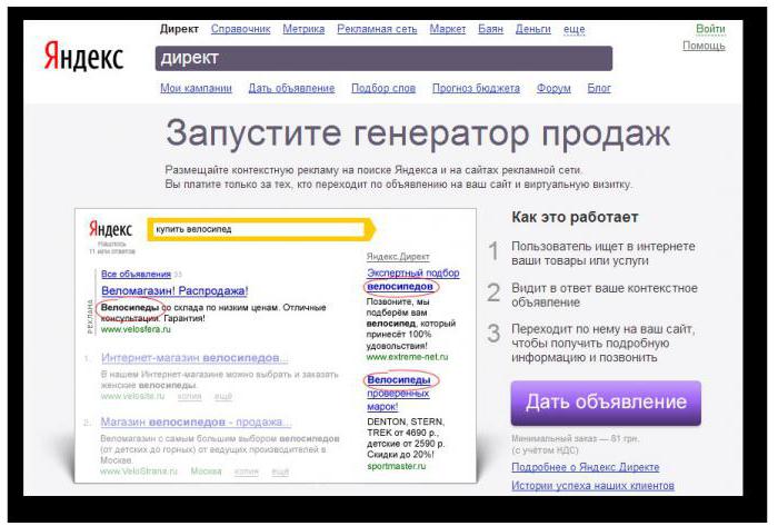 Cum funcționează anunțurile directe Yandex