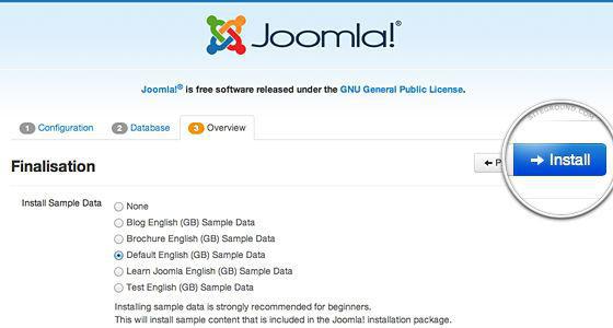 instalând joomla 3 pe un server local denwer 